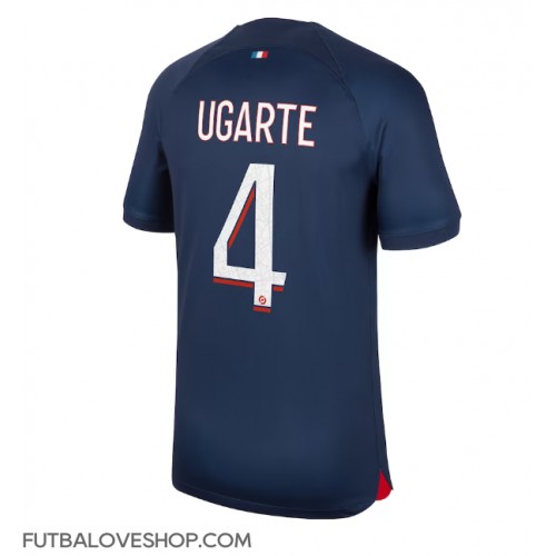 Dres Paris Saint-Germain Manuel Ugarte #4 Domáci 2023-24 Krátky Rukáv